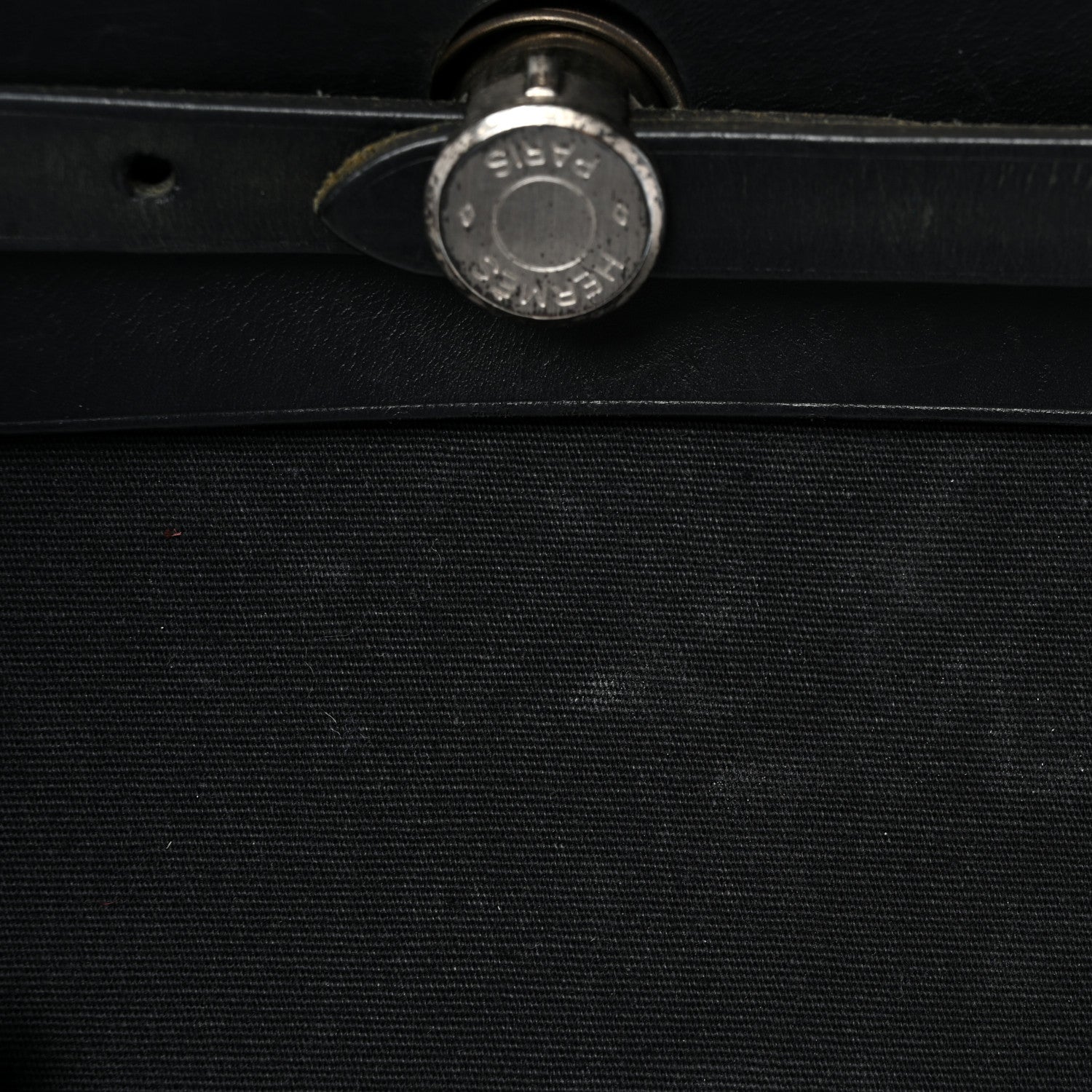 Hermes Toile Vache Calfskin Herbag 39 MM Black 10 of 10