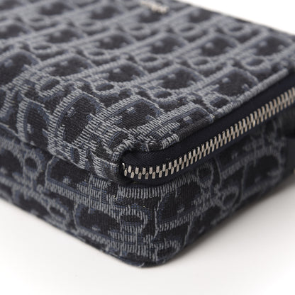 Christian Dior Oblique Pouch Navy Blue 7 of 10