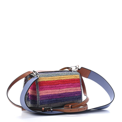 Loewe Raffia Paula's Ibiza Medium Barcelona Rainbow Shoulder Bag Tan 2 of 4