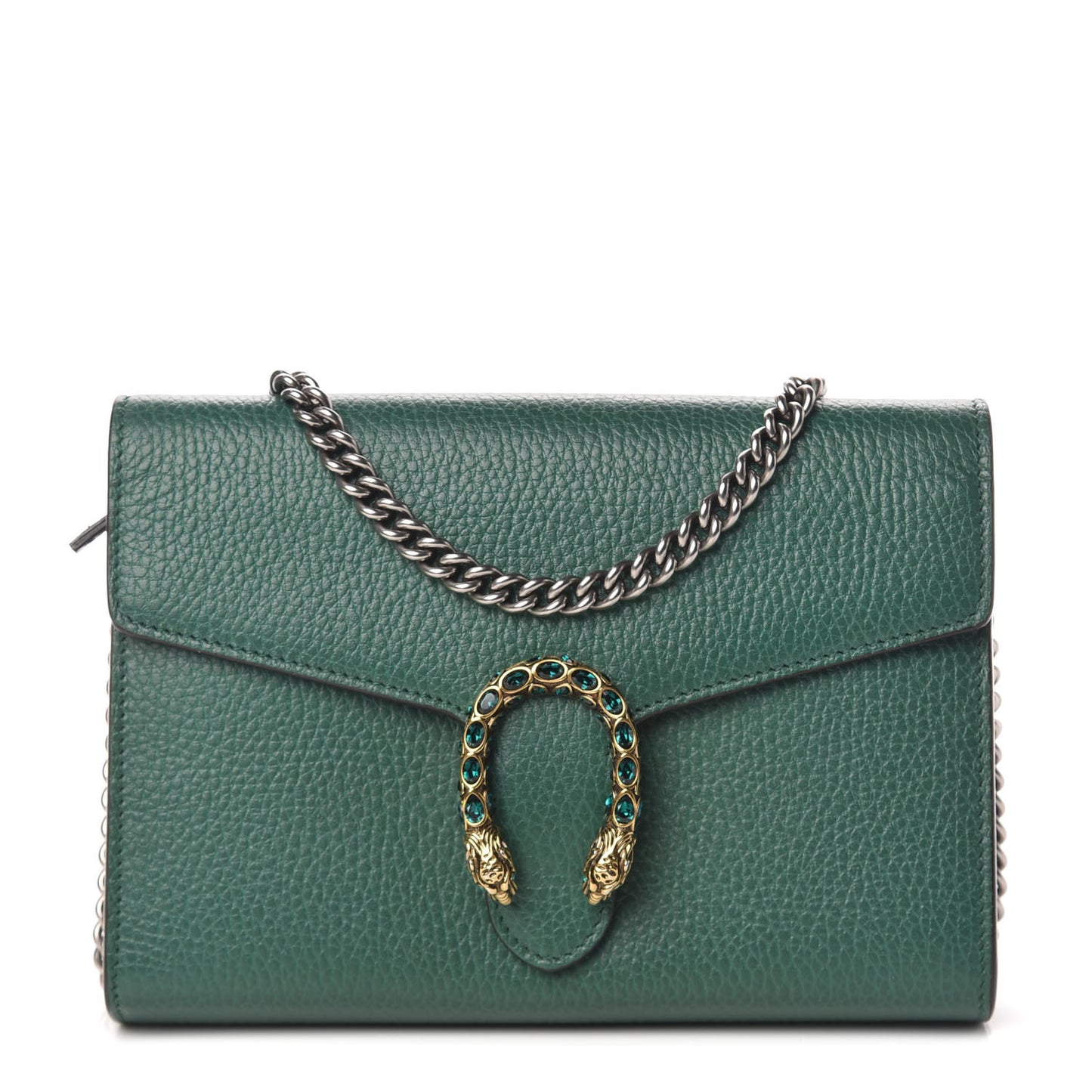 Calfskin Mini Dionysus Chain Wallet Emerald