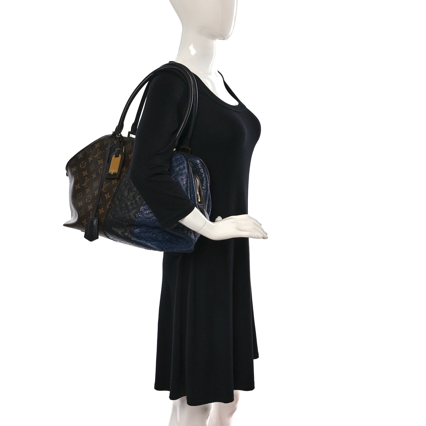 Monogram Stripes Medium Bag Marine