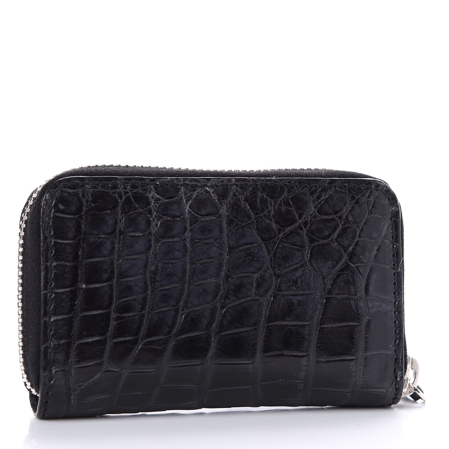 Gucci Crocodile Zip Around Card Case Black 3 of 10