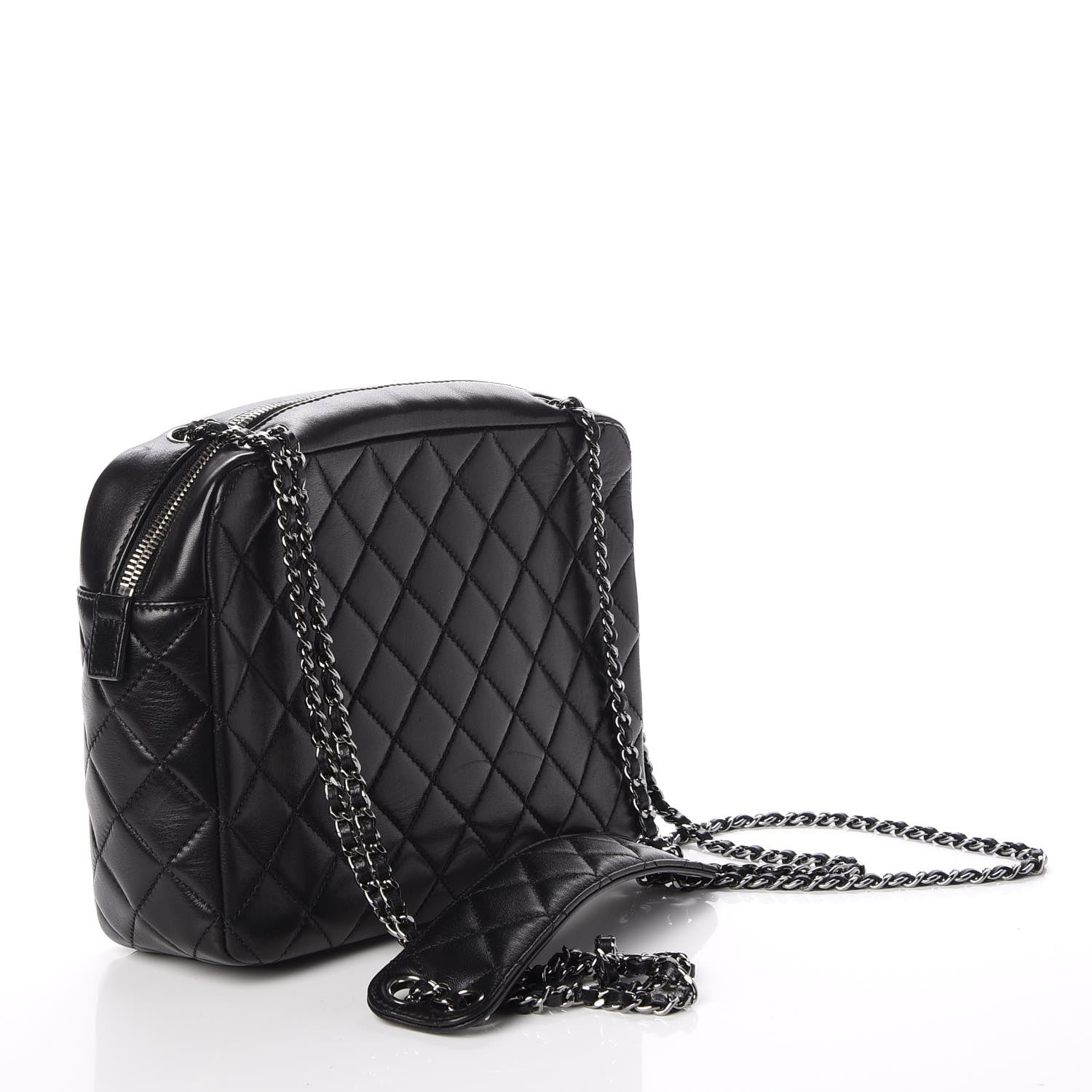 Chanel Lambskin Plexiglass Evening Art Camera Case Black 3 of 9