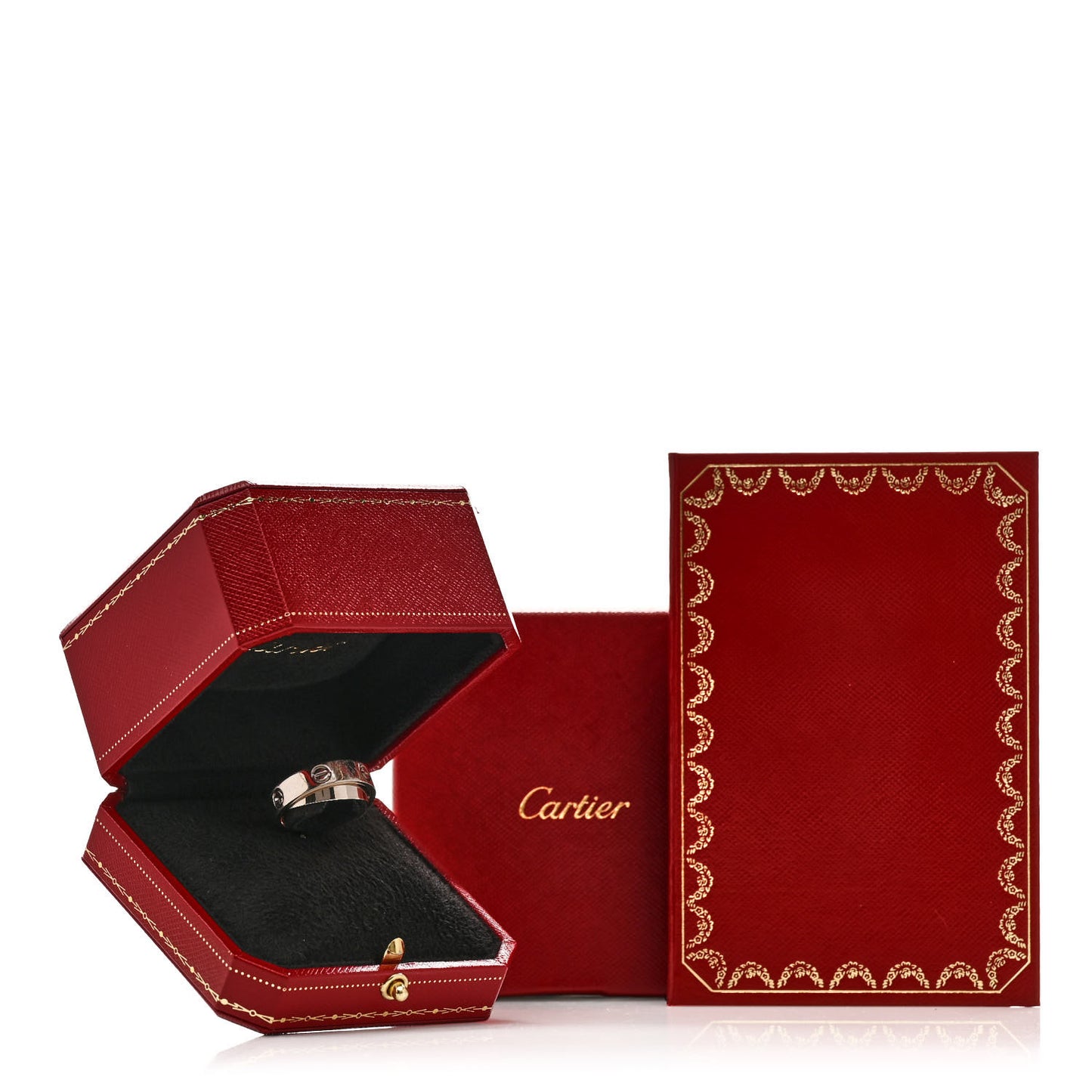 18K White Gold 5.5mm Astro LOVE Ring 54 7