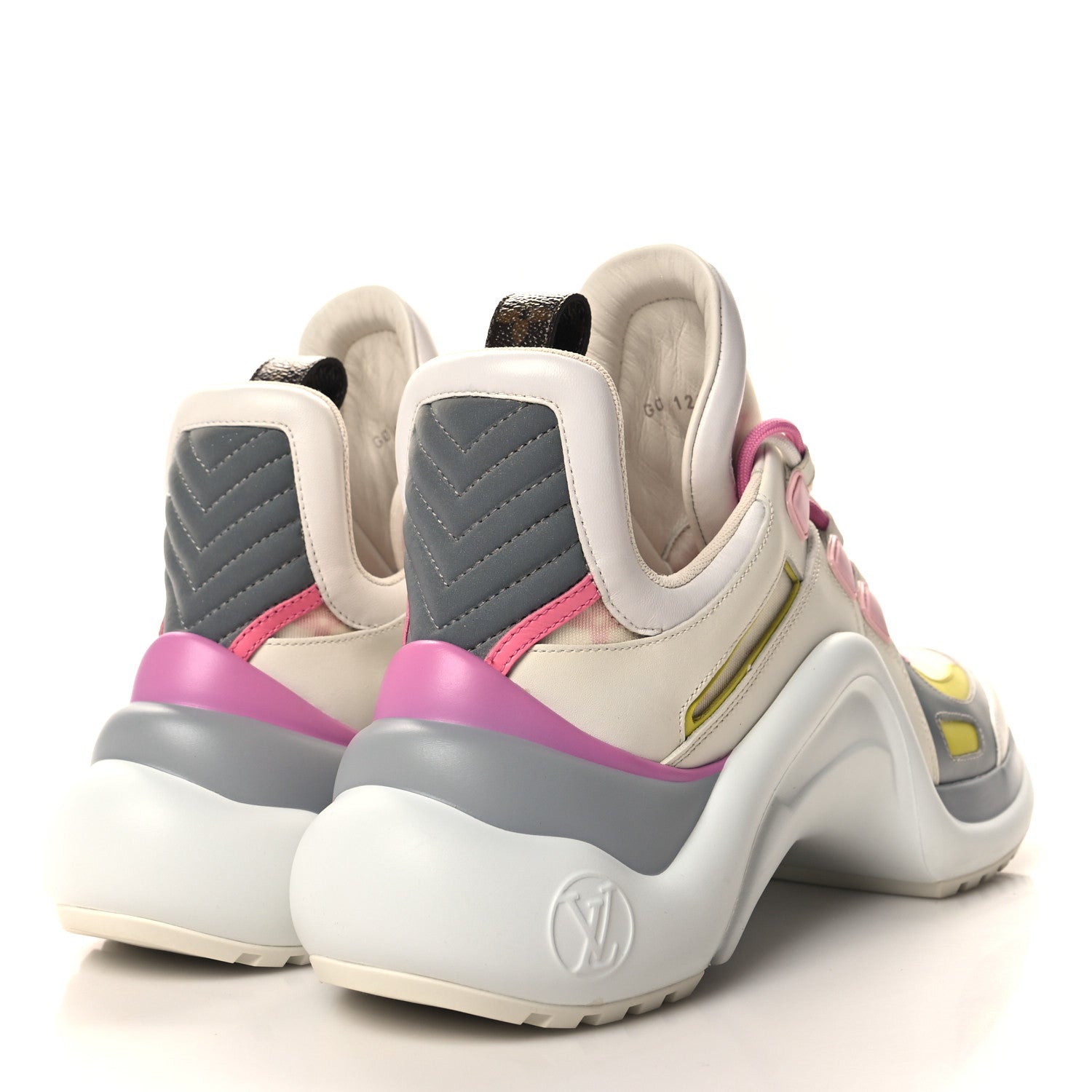 Louis Vuitton Calfskin Nylon LV Pop Archlight Sneaker 39 Pink Yellow 4 of 8