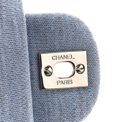 Chanel Jersey Quilted Small Double Flap Blue Clair 7 of 11