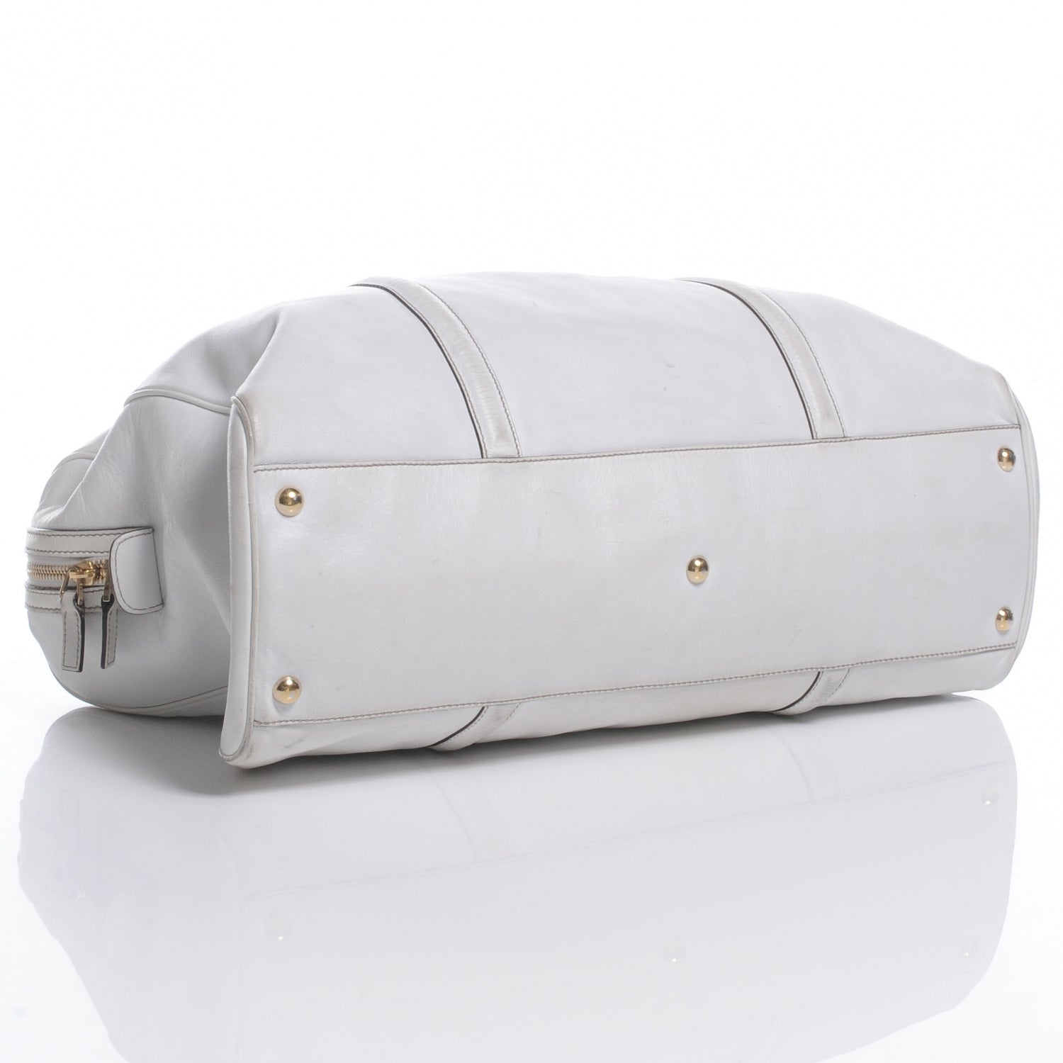 Gucci Leather Britt Large Boston White 5 of 13