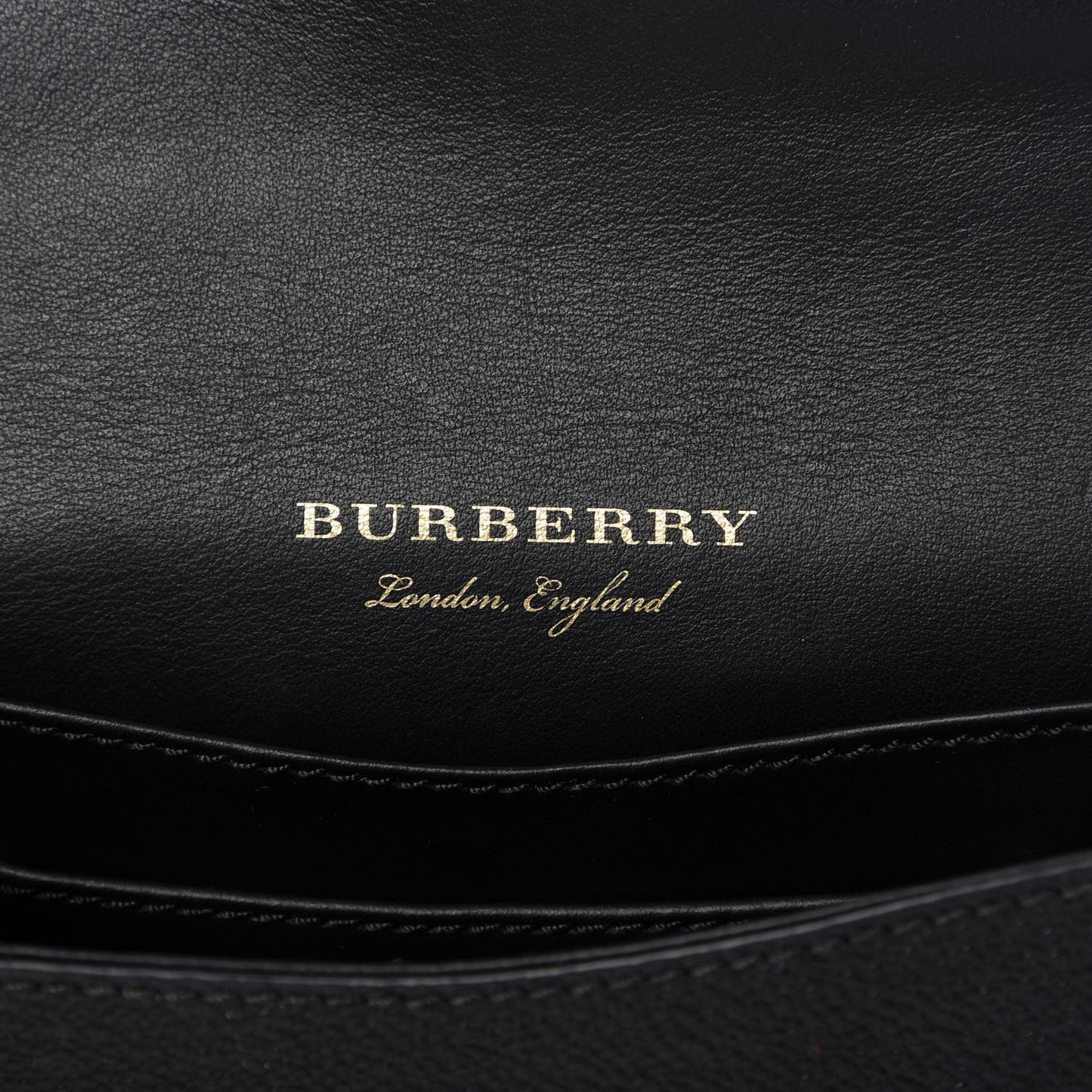 Grainy Calfskin House Check Small Buckle Bag Black