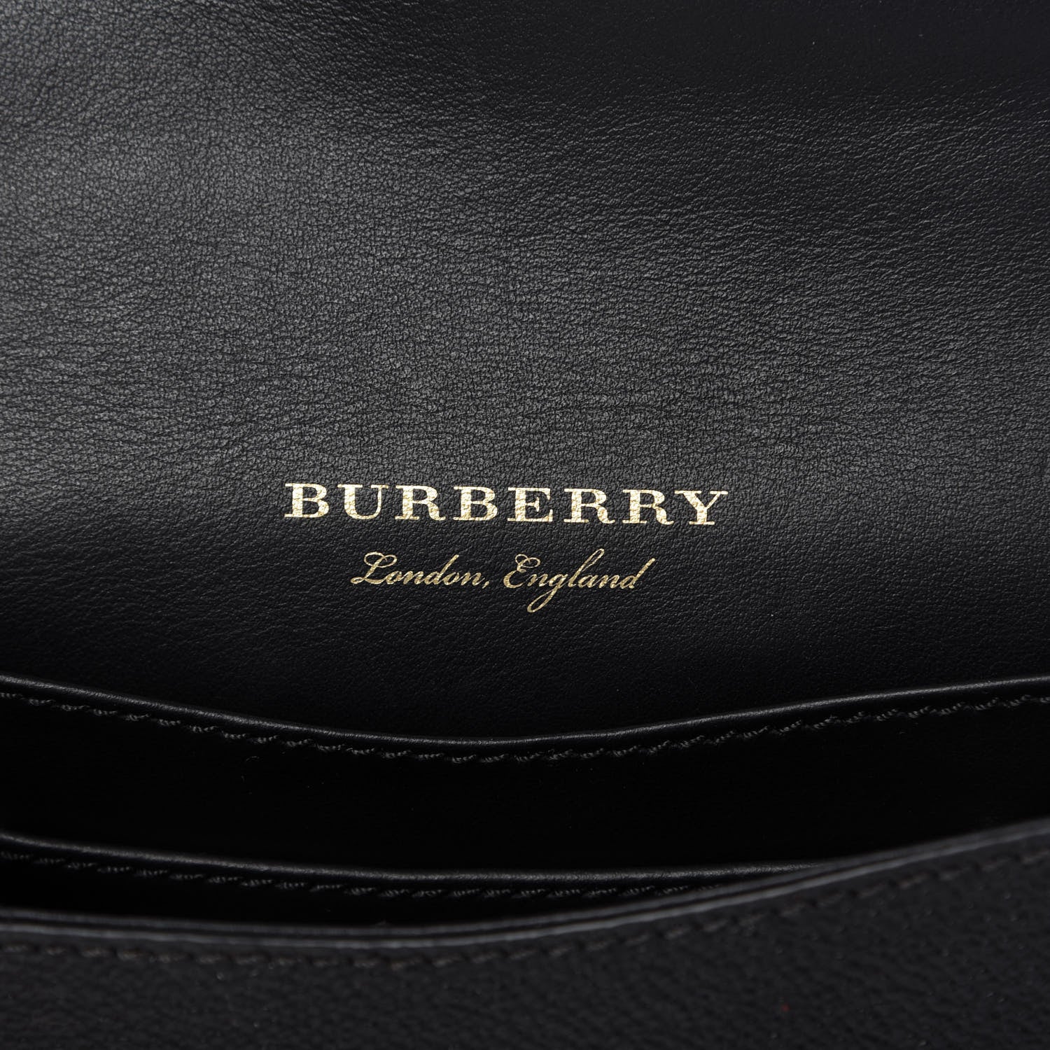Burberry Grainy Calfskin House Check Small Buckle Bag Black 8 of 9
