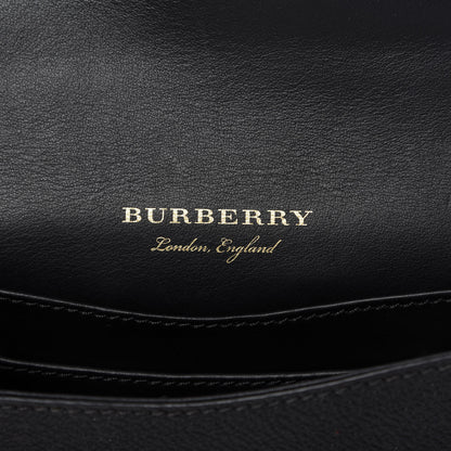 Burberry Grainy Calfskin House Check Small Buckle Bag Black 8 of 9
