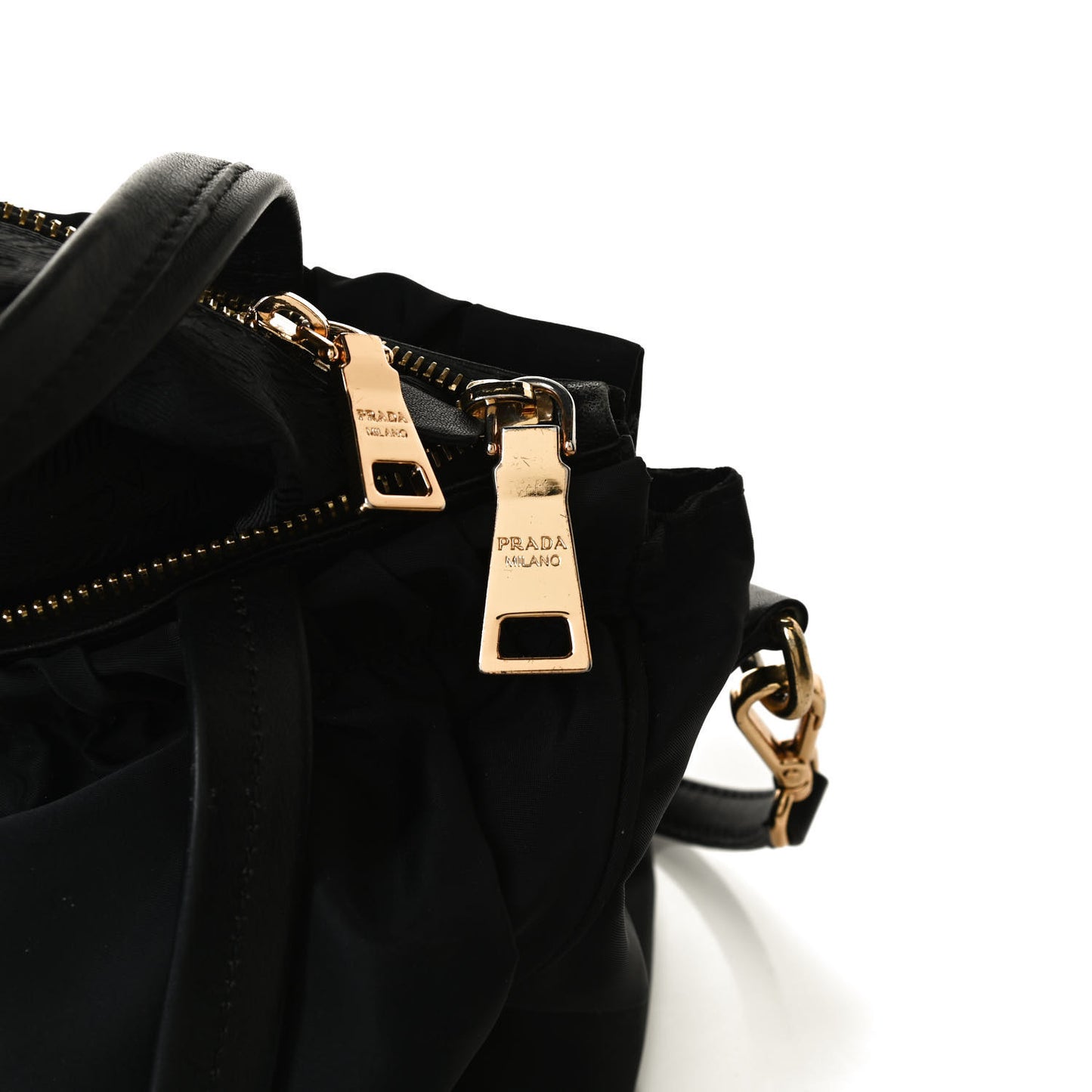 Nylon Soft Calfskin Tote Black