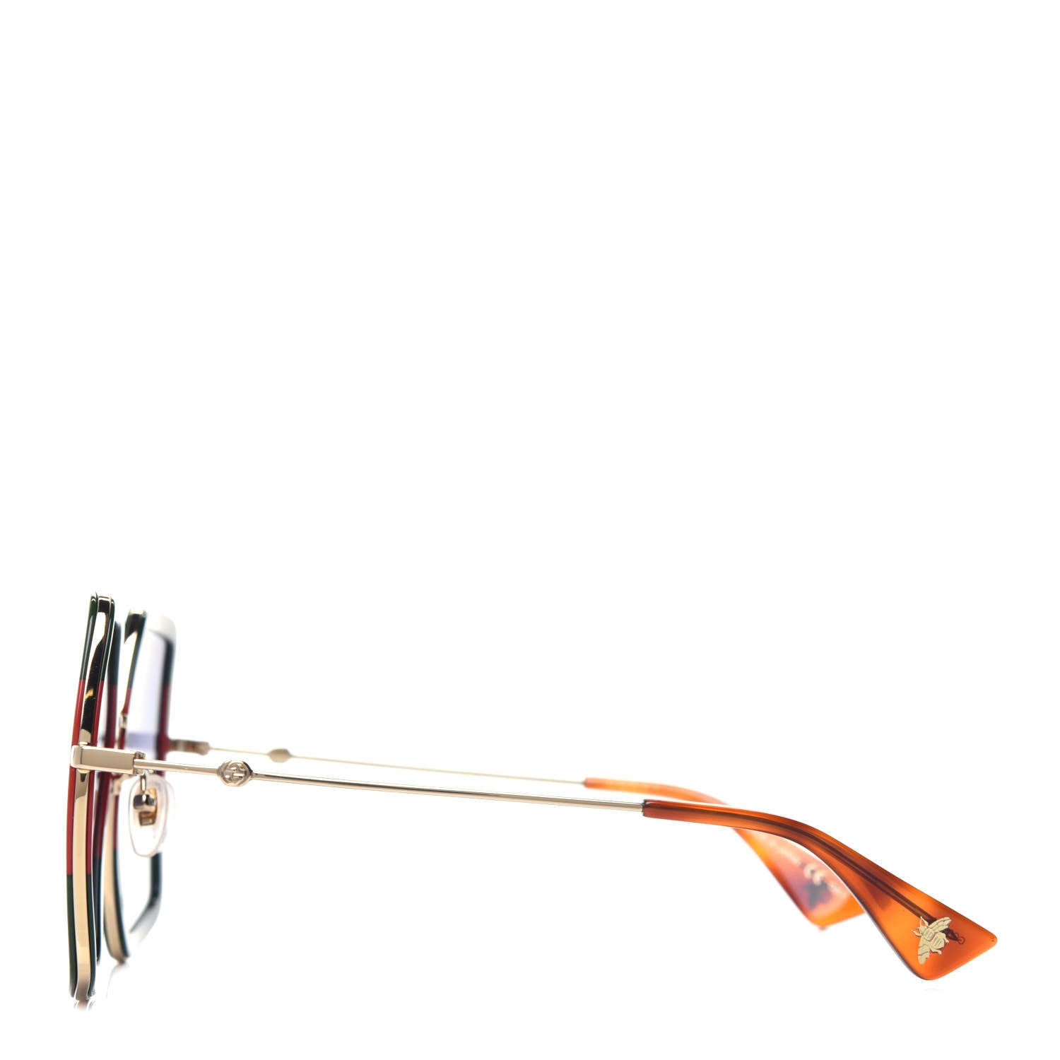 Gucci Square Frame Web GG0106S Sunglasses Tortoise 3 of 8