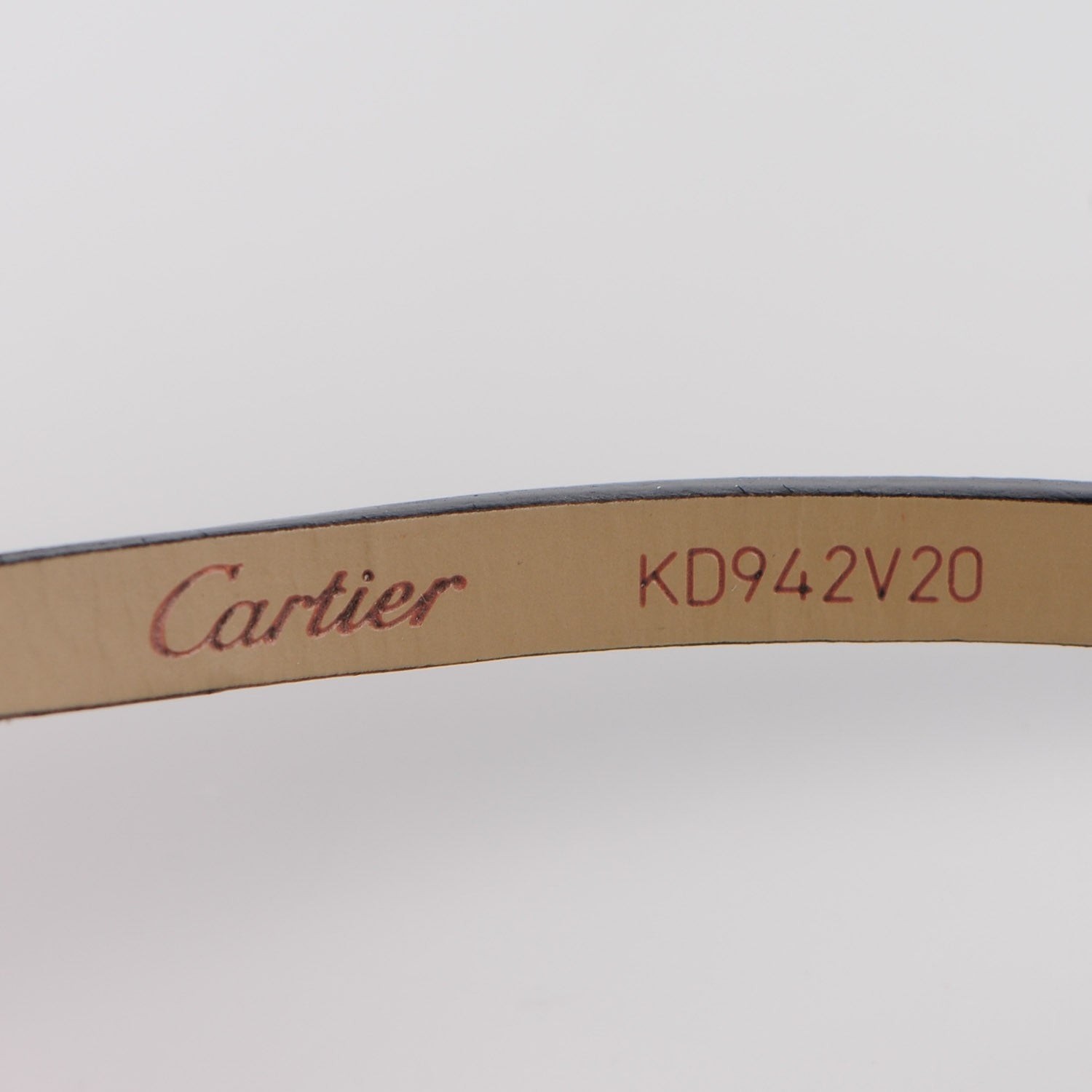 Cartier 18K White Gold Lambskin 3 Motif LOVE Bracelet Black 5 of 5