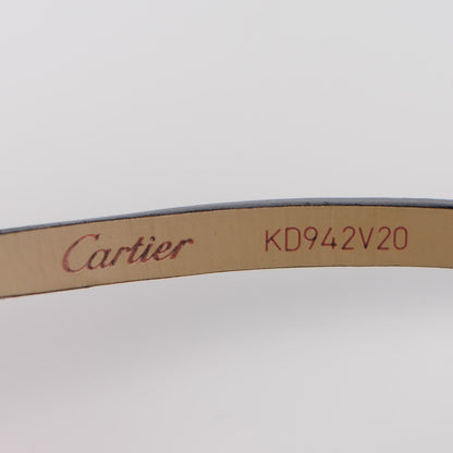 Cartier 18K White Gold Lambskin 3 Motif LOVE Bracelet Black 5 of 5