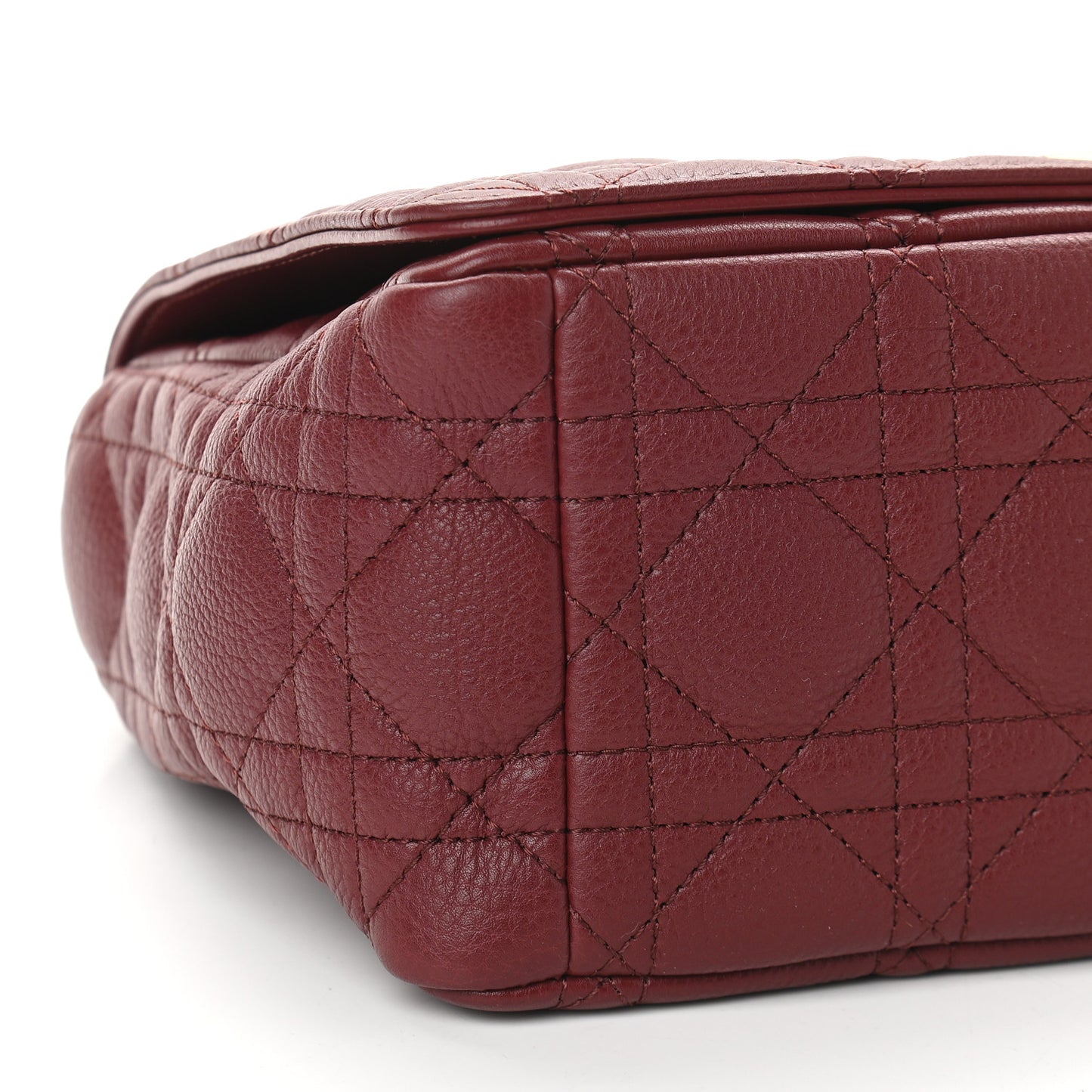 Calfskin Cannage Medium Caro Bag Brick Red