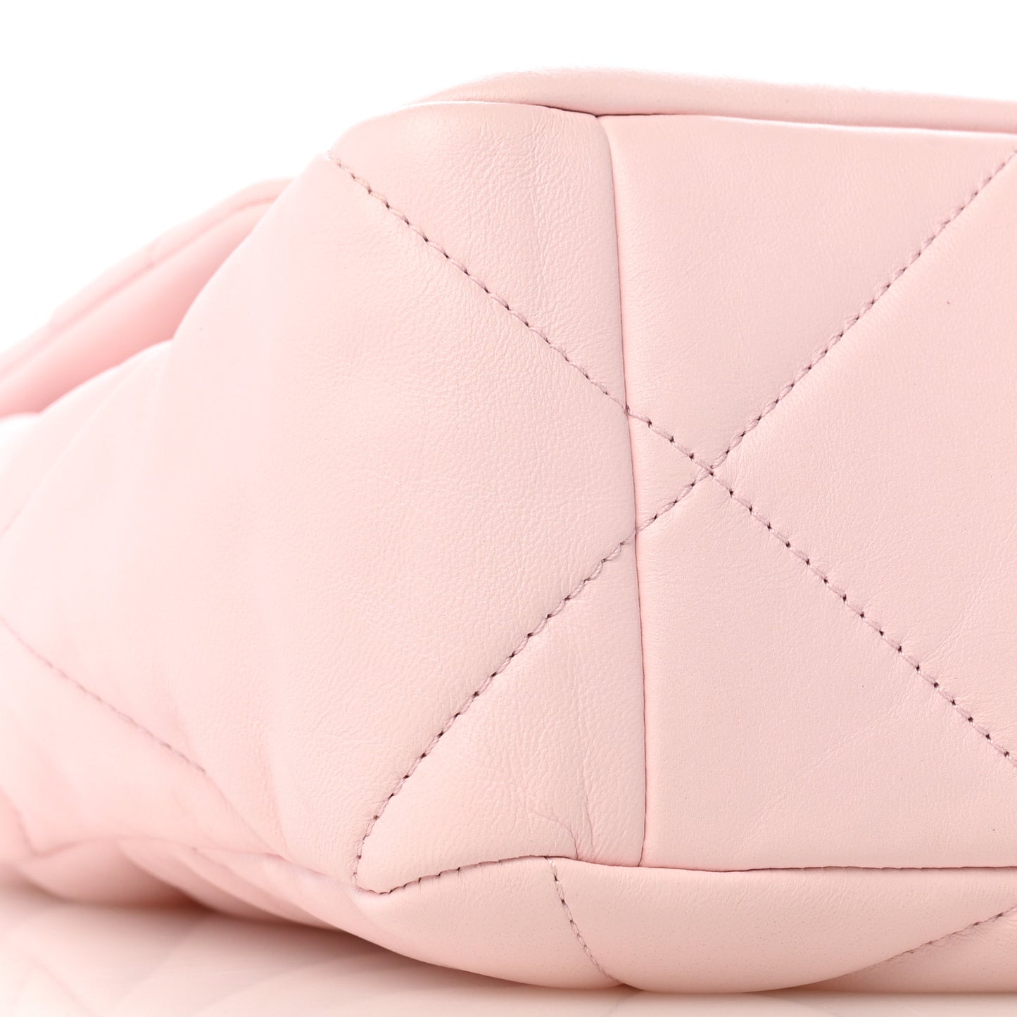 Lambskin Quilted Large Chanel 19 Flap Light Pink