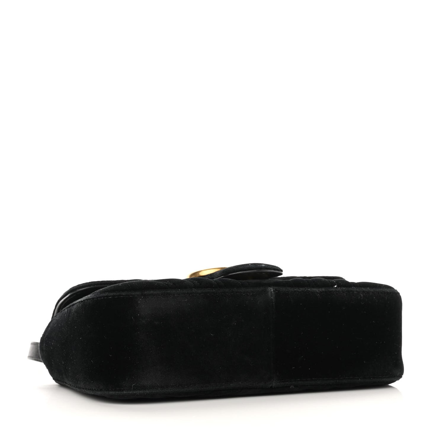 Velvet Matelasse Mini GG Marmont Shoulder Bag Black