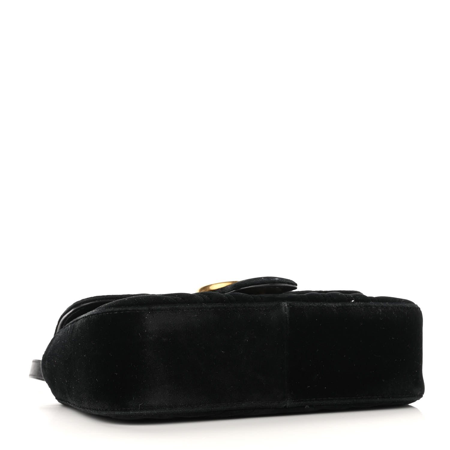 Gucci Velvet Matelasse Mini GG Marmont Shoulder Bag Black 4 of 10