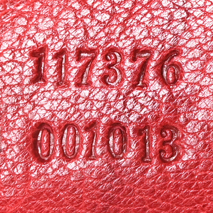 Gucci Lizard Canvas Embroidered Large Horsebit Chain Hobo Black Red 7 of 10