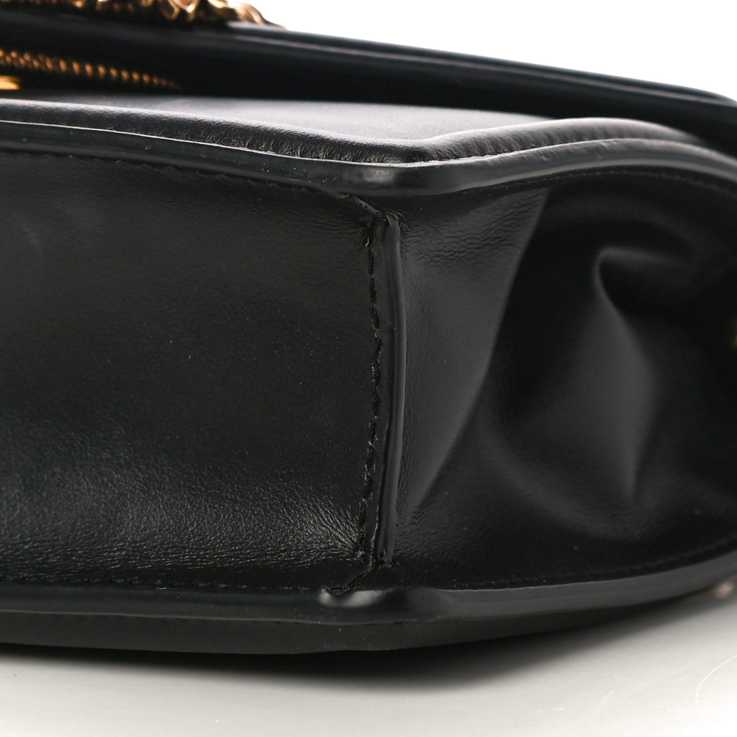 Smooth Calfskin Small Devotion Envelope Top Handle Bag Black