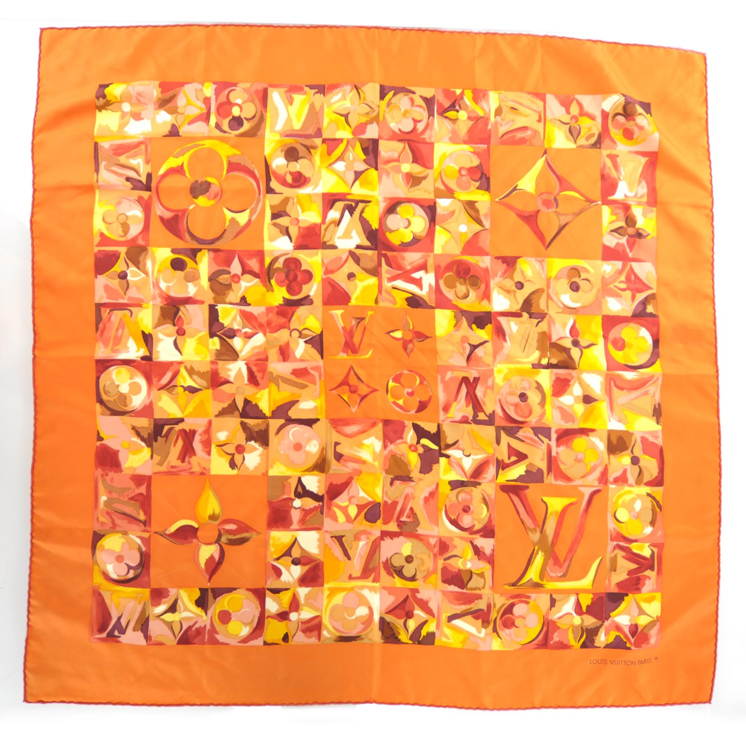 Louis Vuitton Silk Carre Au Fil De Temps Scarf Orange 1 of 9