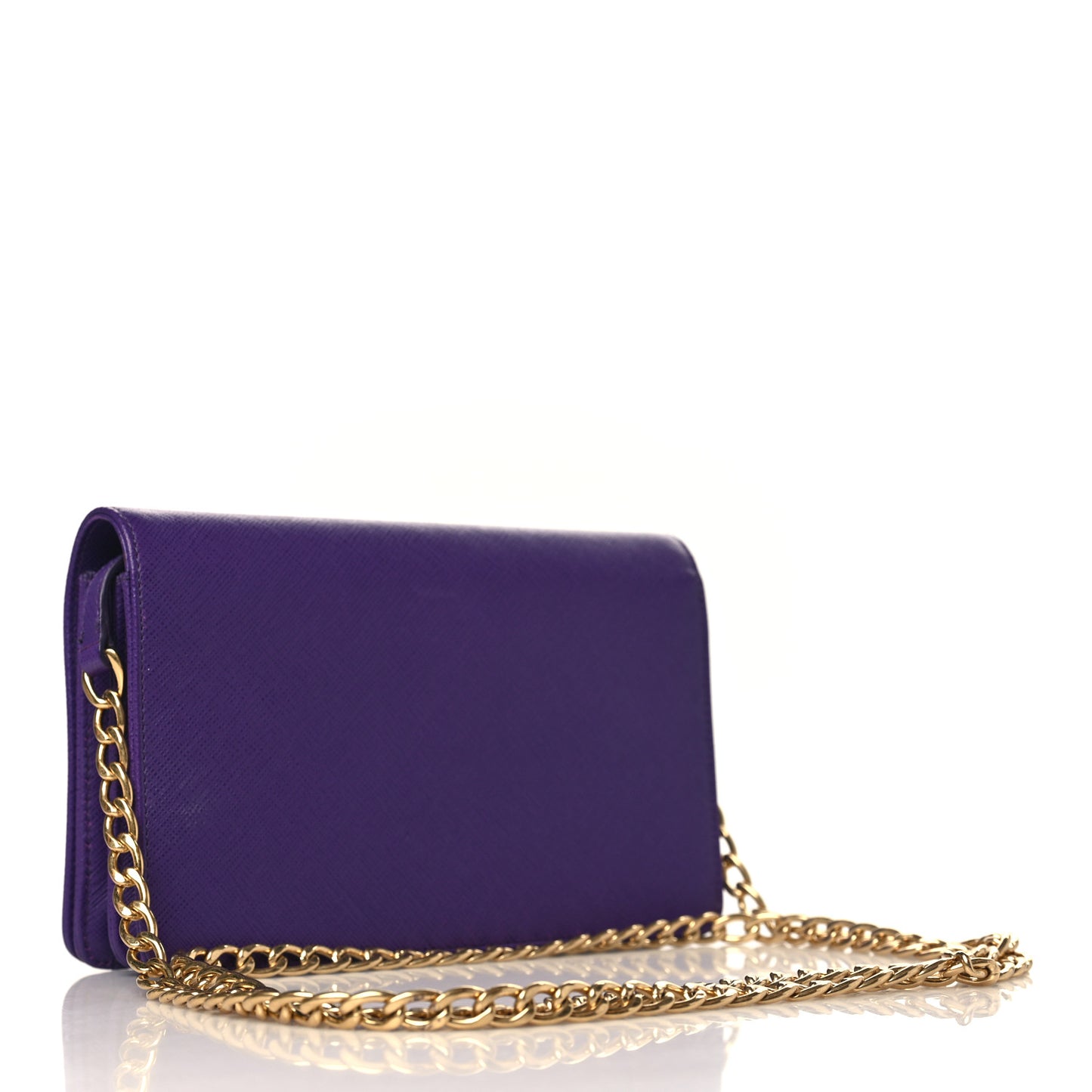 Saffiano Lux Chain Wallet Viola