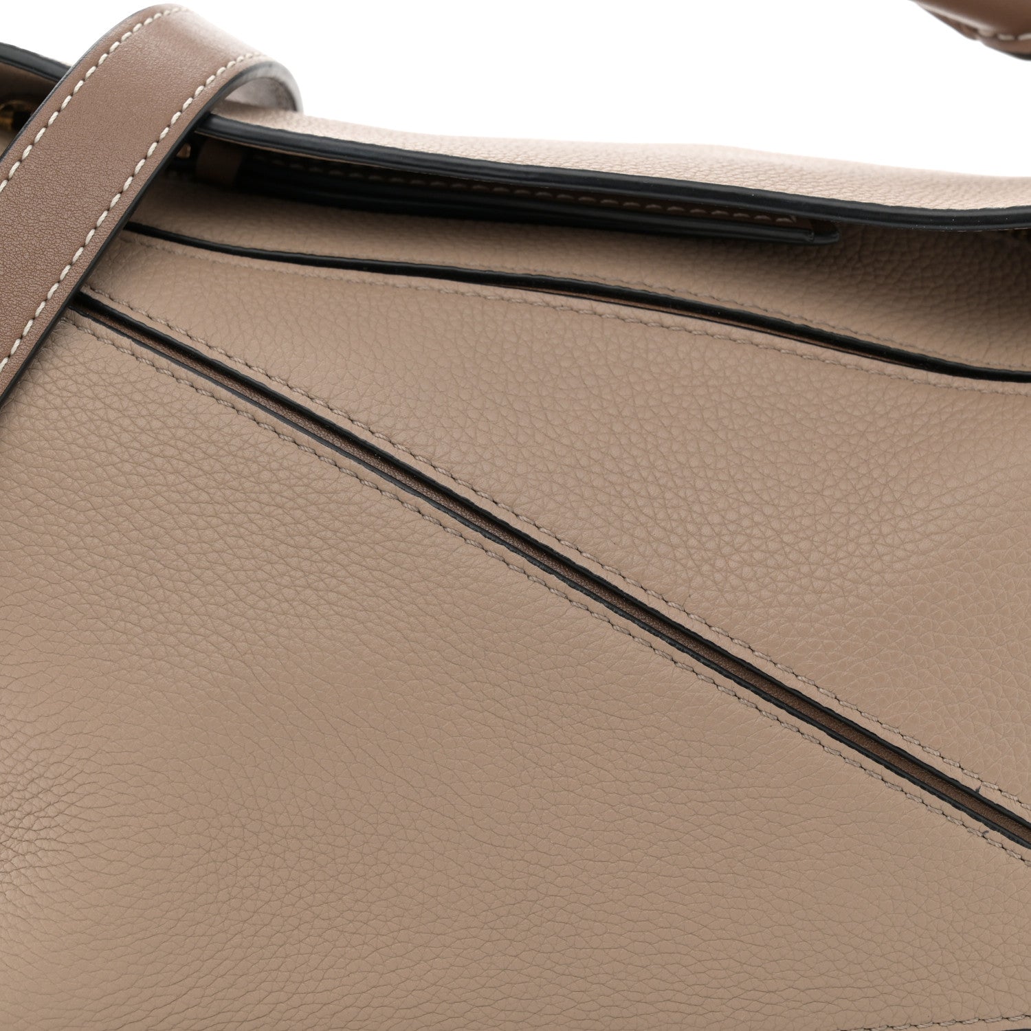 Loewe Grained Calfskin Small Puzzle Bag Sand Mink 7 of 11