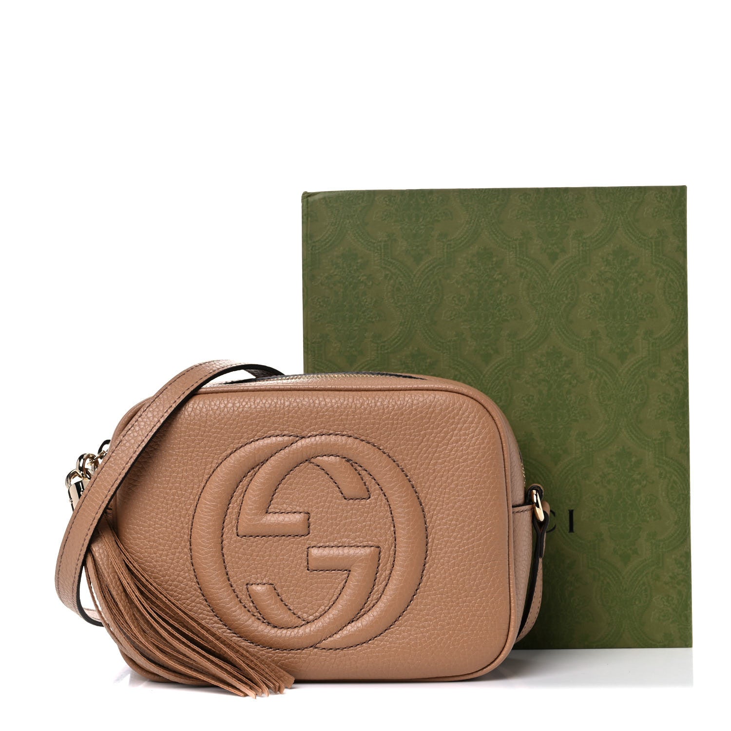 Gucci Pebbled Calfskin Small Soho Disco Bag Camelia 11 of 11