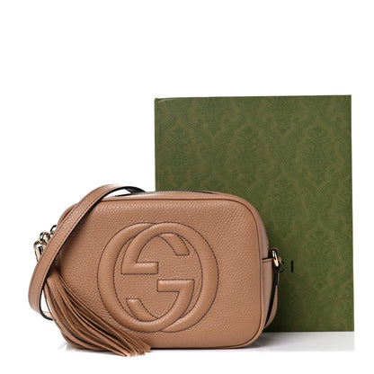 Gucci Pebbled Calfskin Small Soho Disco Bag Camelia 11 of 11