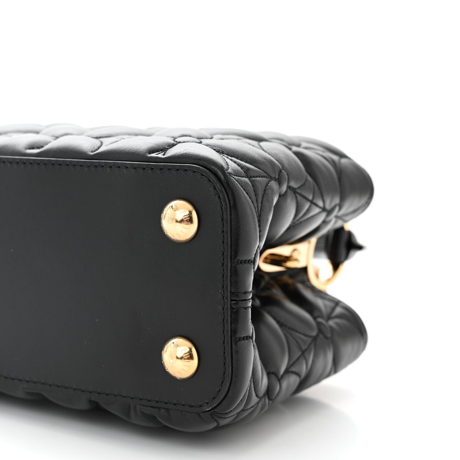 Louis Vuitton Lambskin Quilted Flower Capucines East West MM Black 9 of 9