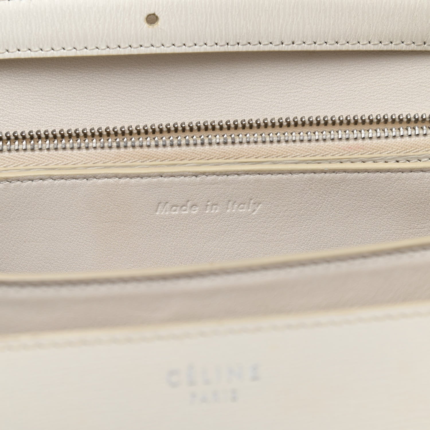 Celine Liege Calfskin Medium Classic Box Flap Bag White 7 of 14