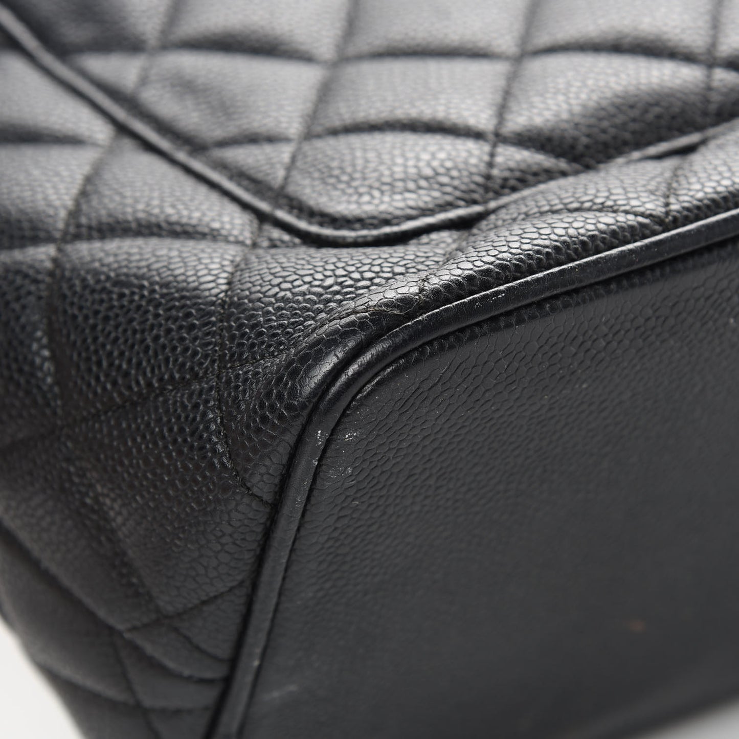 Caviar Quilted Medallion Tote Black
