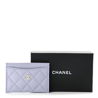 Chanel Caviar Quilted Card Holder Light Purple 9 of 9