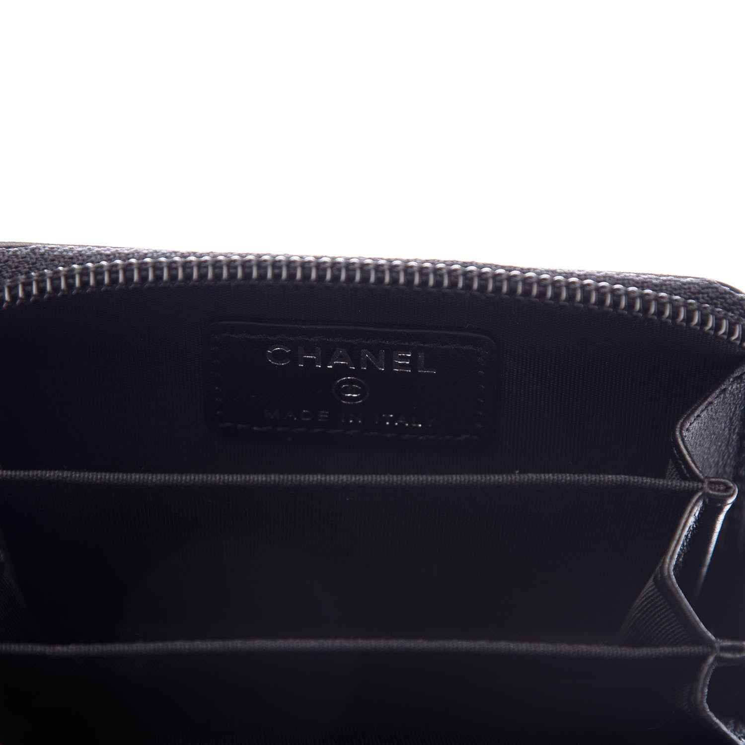 Chanel Lambskin Quilted Zip Around Boy Coin Purse Wallet Black 6 of 7