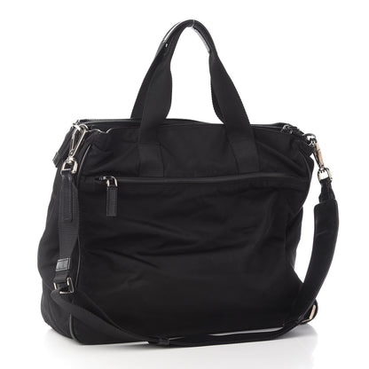 Prada Tessuto Nylon Saffiano Briefcase Black 3 of 12