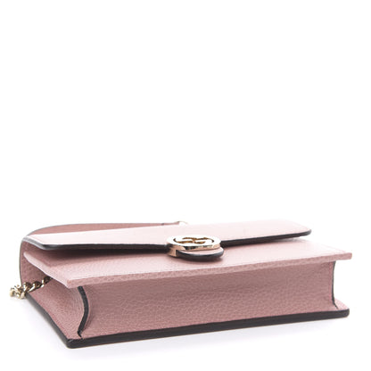 Gucci Dollar Calfskin Interlocking G Chain Wallet Soft Pink 4 of 11