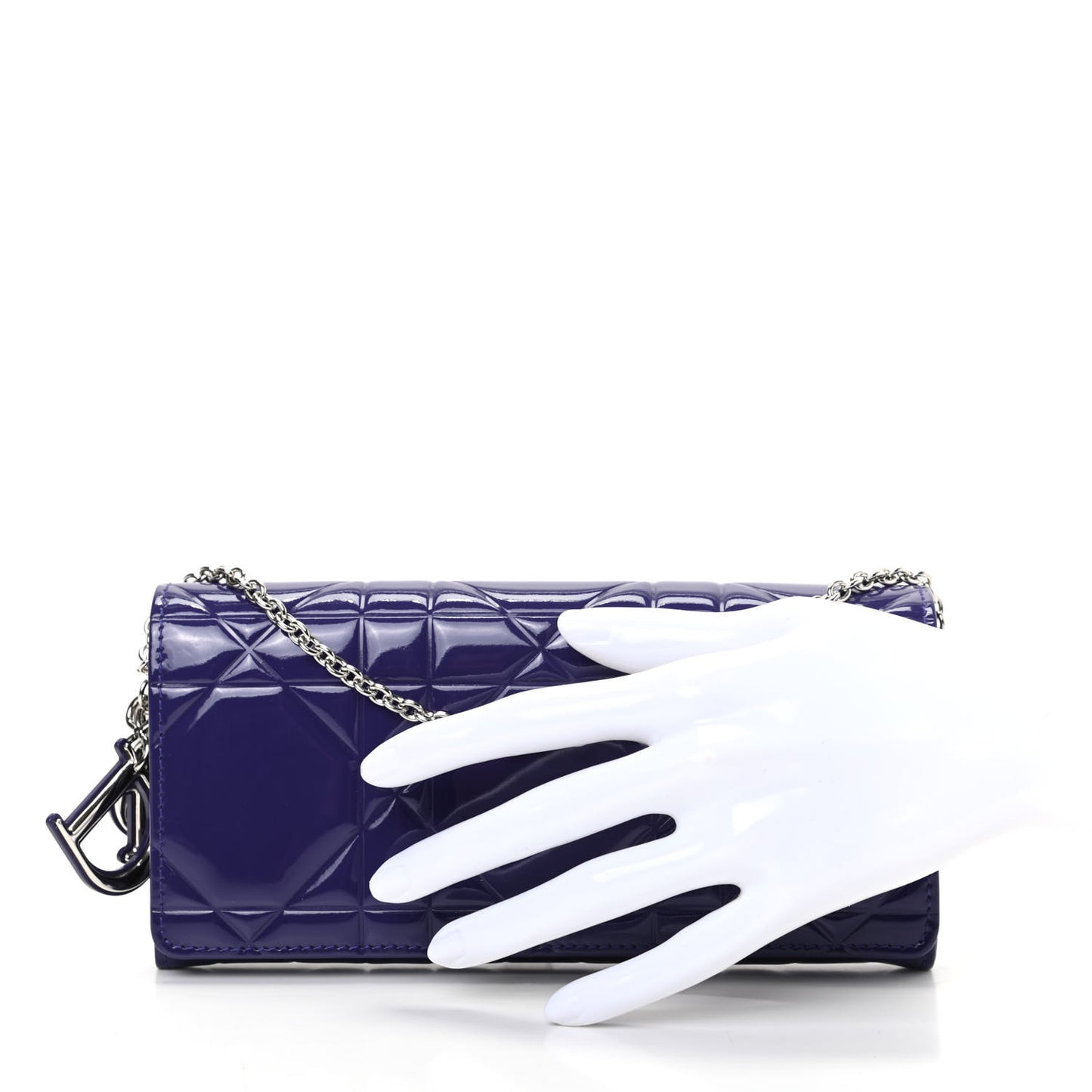 Patent Cannage Rendez-vous Chain Wallet Violet
