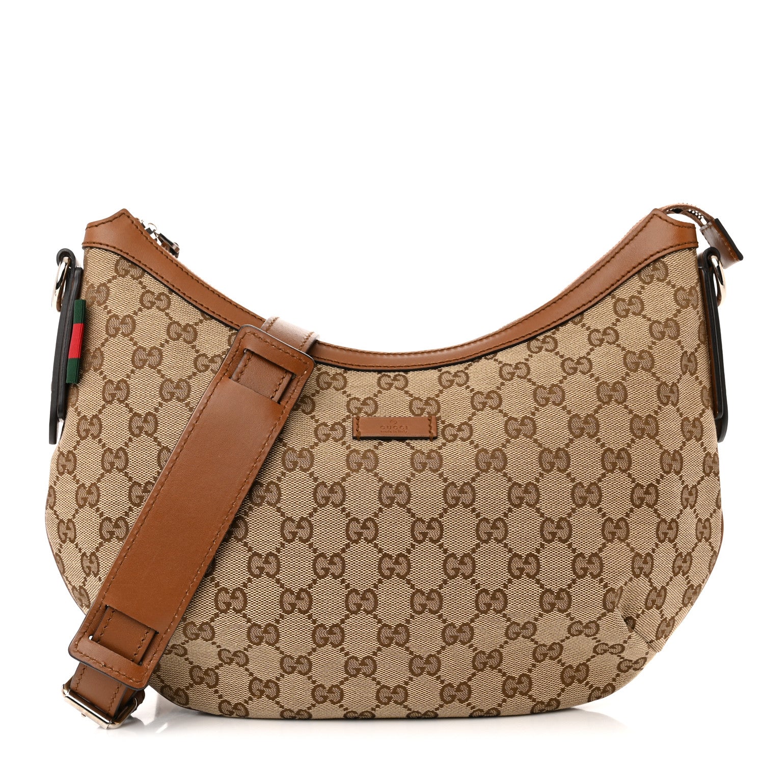 Gucci Monogram Medium Half Moon Hobo Brown 1 of 11