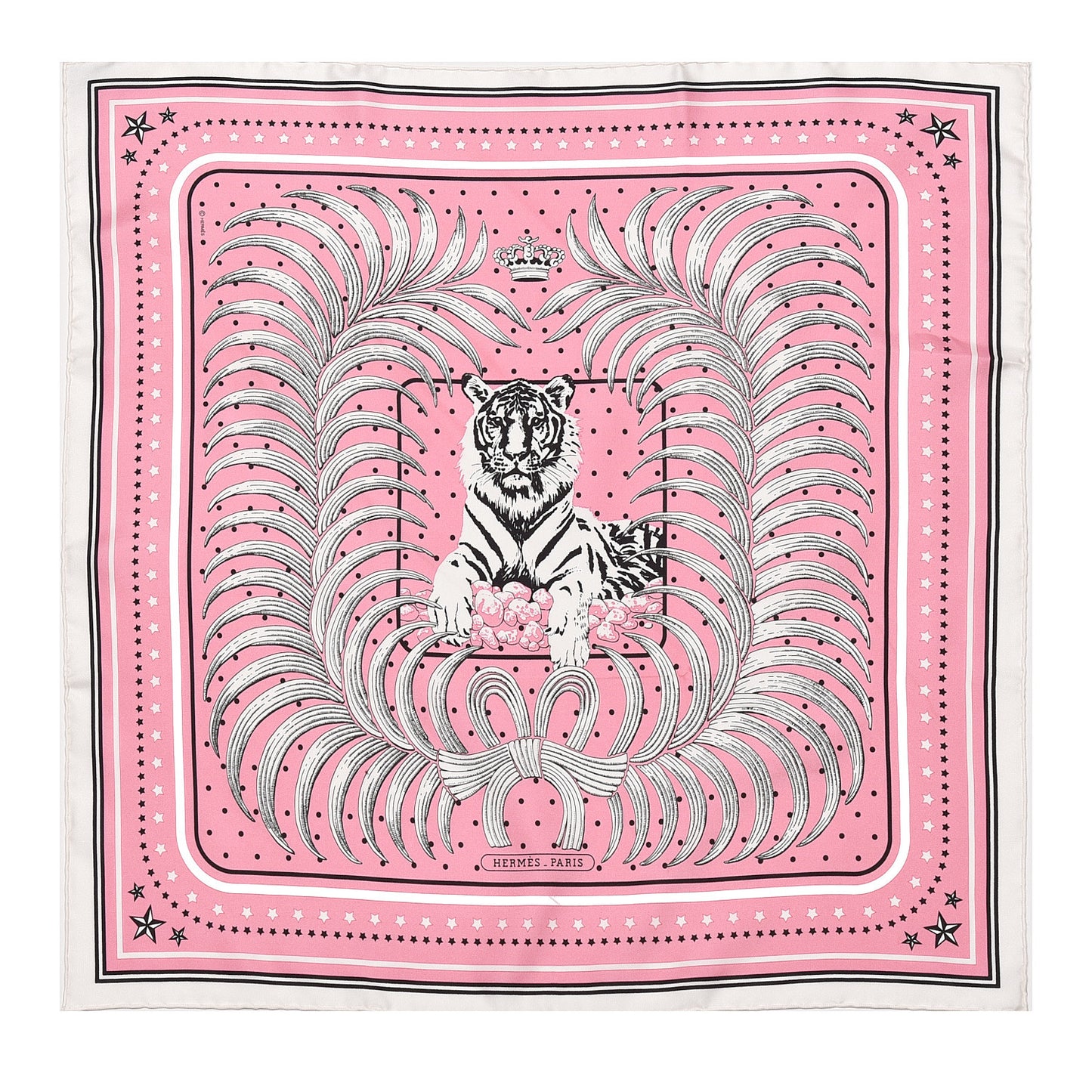 Silk Tigre Royal Bandana Scarf 55