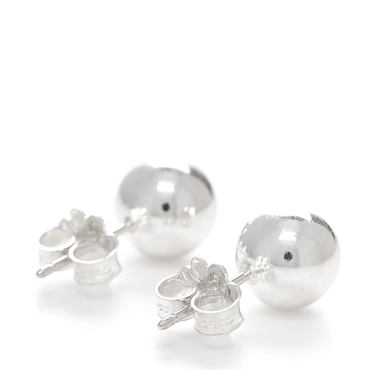 Tiffany Sterling Silver 8mm HardWear Ball Earrings 4 of 4