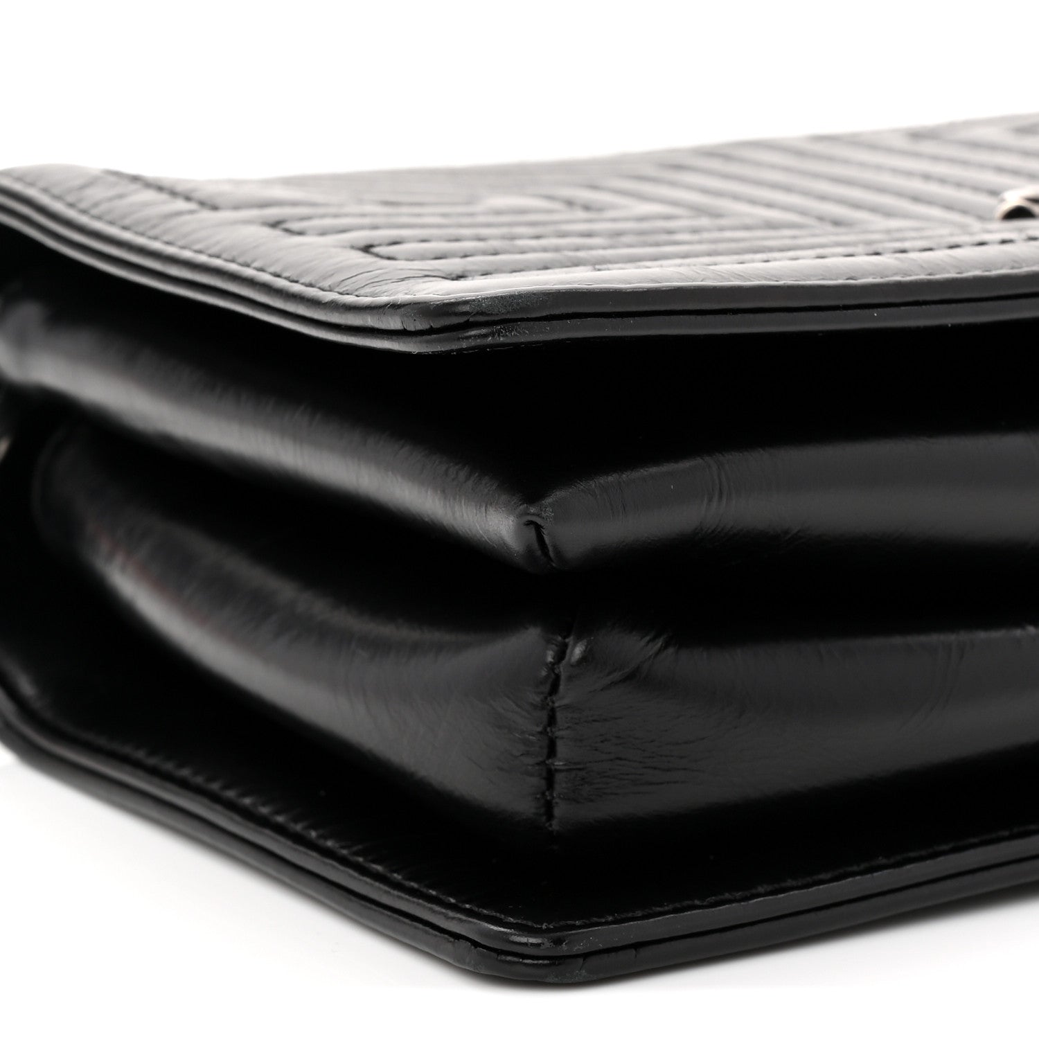 Chanel Glazed Calfskin Quilted Small Korean Garden Flap Black 9 of 10