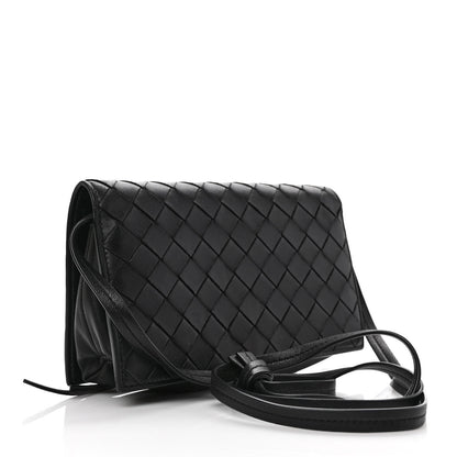 Bottega Veneta Nappa Intrecciato Knot Flap Crossbody Black 3 of 8