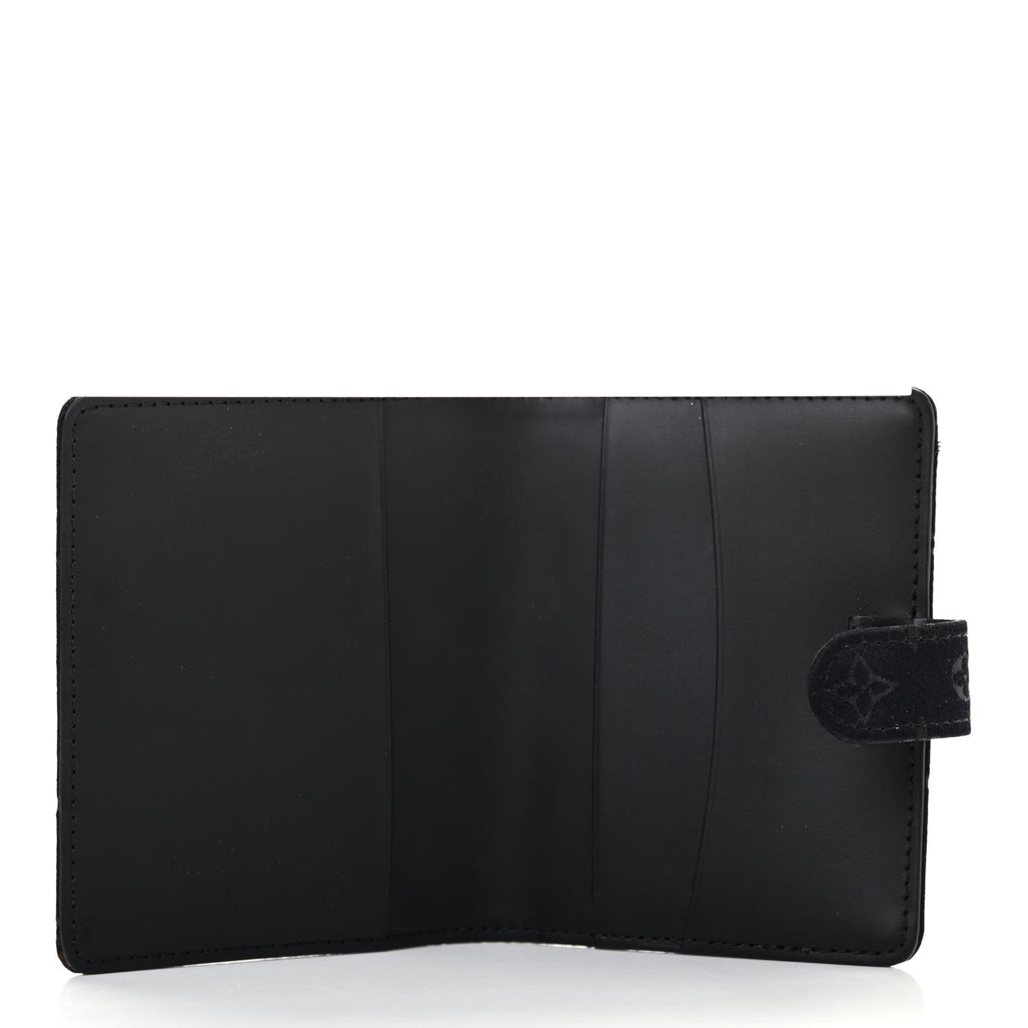 Satin Monogram Mini Agenda Cover Black