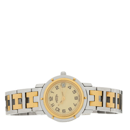 Hermes Stainless Steel 24mm Clipper Quartz Watch Gold 2 of 4