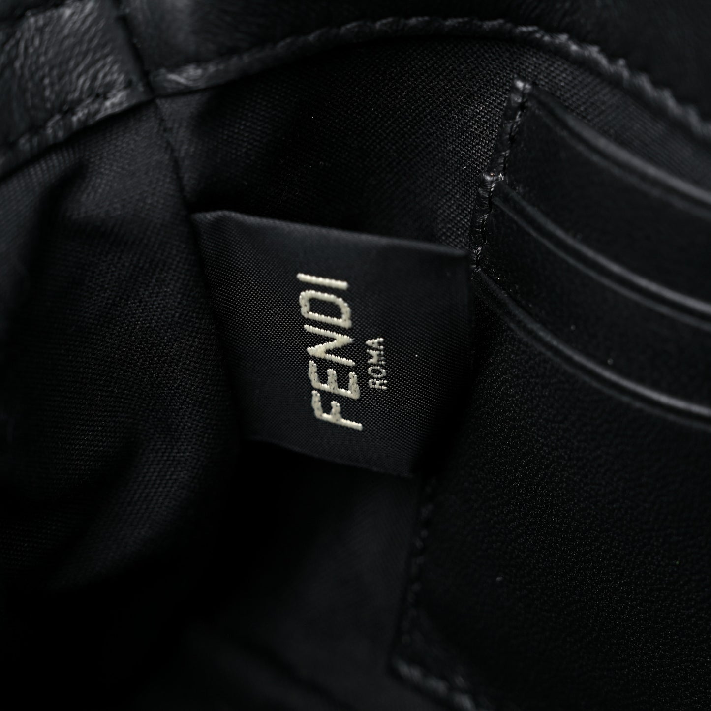 Nappa FF 1974 Embossed Mini Baguette Black