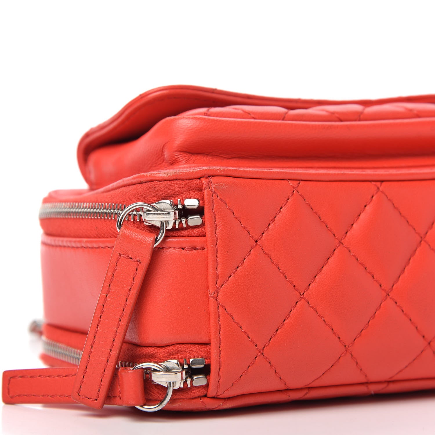 Chanel Lambskin Quilted Small Pocket Box Camera Case Red 6 of 9