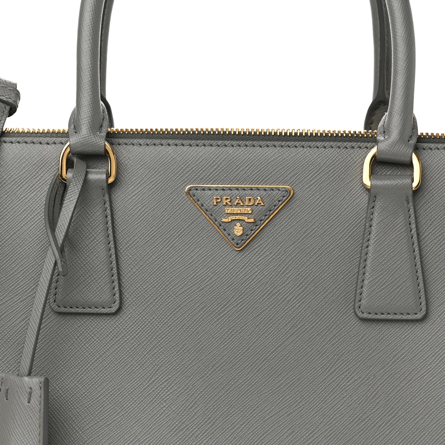 Saffiano Lux Medium Galleria Double Zip Tote Ardesia