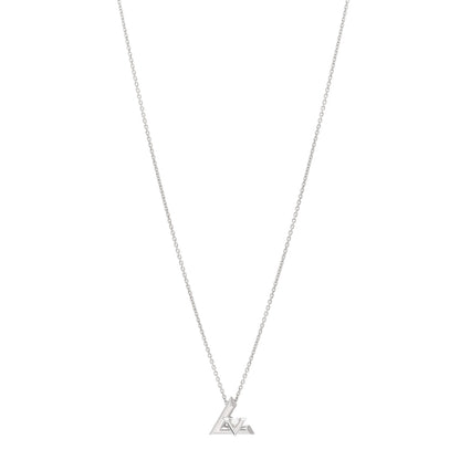 Louis Vuitton 18K White Gold Diamond Small LV Volt One Pendant Necklace 1 of 5