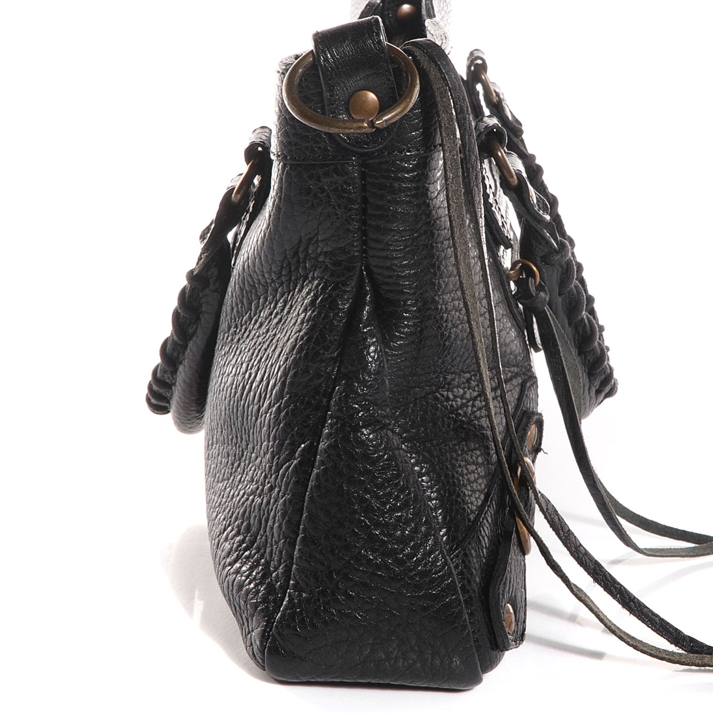 Pebbled Caribou Classic Hardware First Black