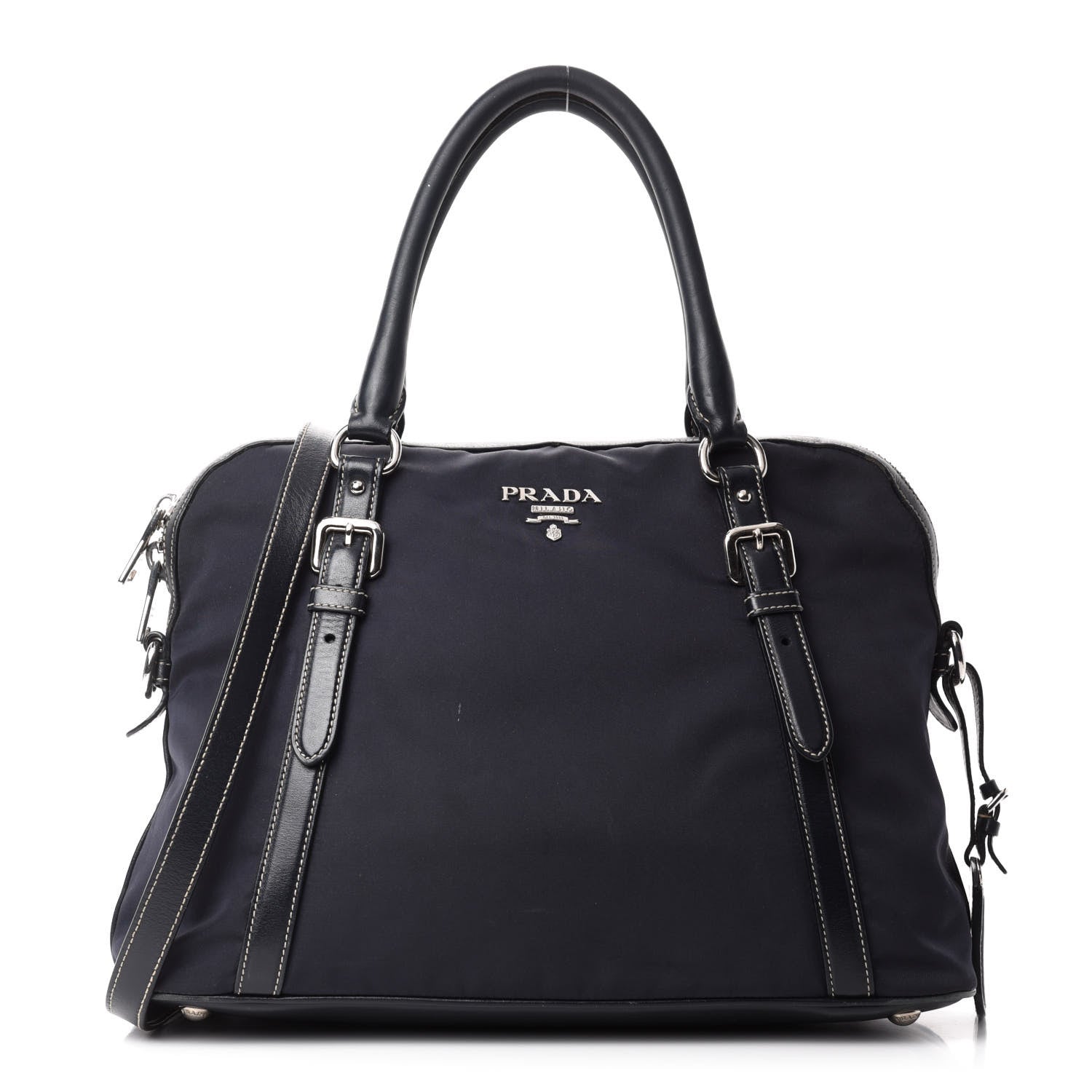 Prada Tessuto Nylon Soft Calf Tote 1 of 15